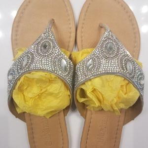 Jewelled flip flops